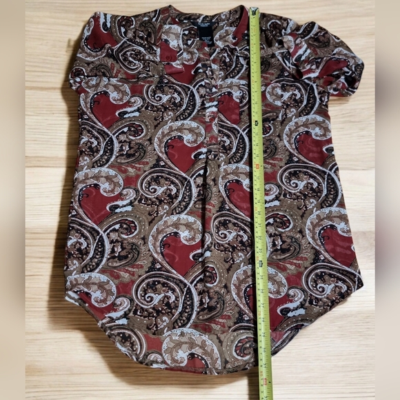 Brody Miles Paisley Print Semi-Sheer Tunic Blouse - Picture 10 of 10